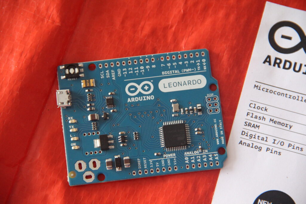 Arduino Leonardo board based on the ATmega32u4 chip