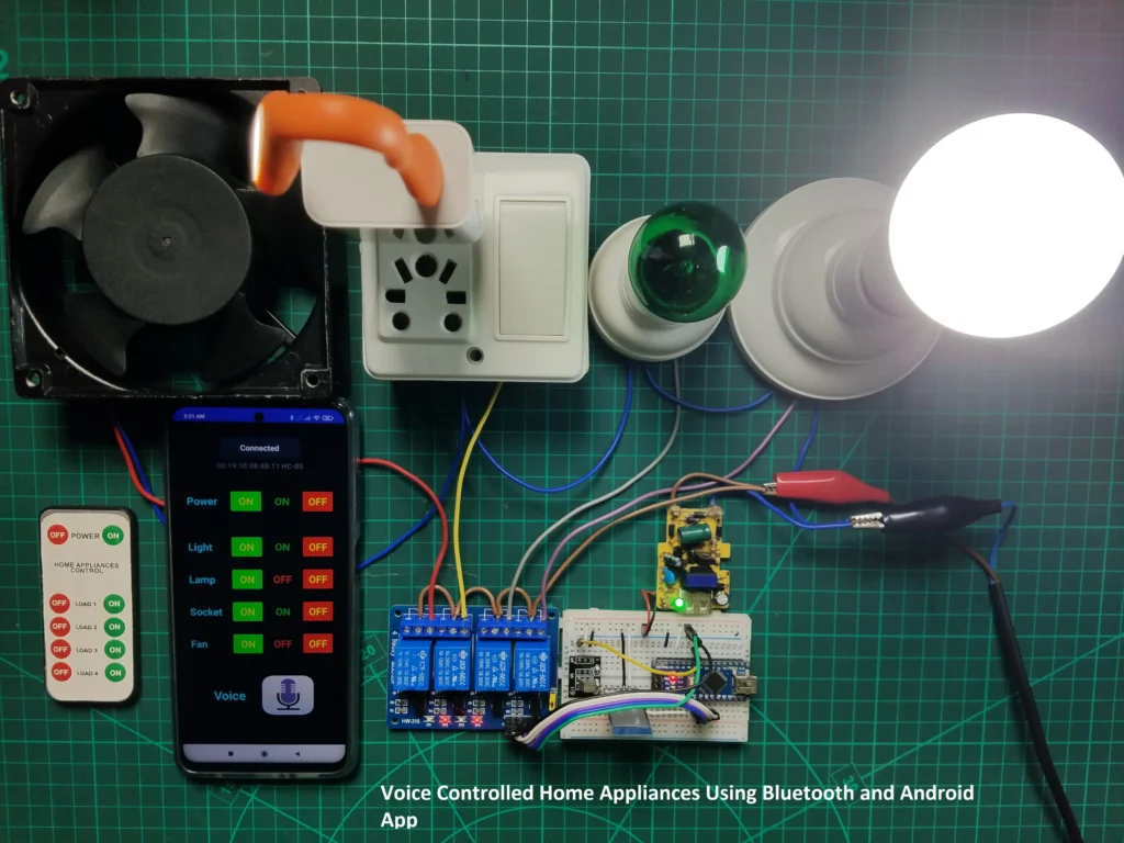 build your own Voice Controlled Home Automation System using Bluetooth and Arduino